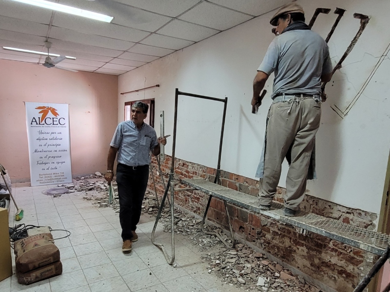 Se iniciaron los trabajos de refacción edilicia en la sede de Alcec Se iniciaron los trabajos de refacción edilicia en la sede de Alcec