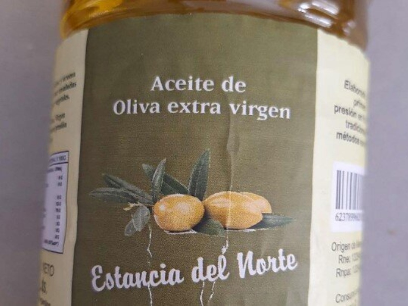 La Anmat prohibió la venta del aceite de oliva “Estancia del Norte” La Anmat prohibió la venta del aceite de oliva “Estancia del Norte”