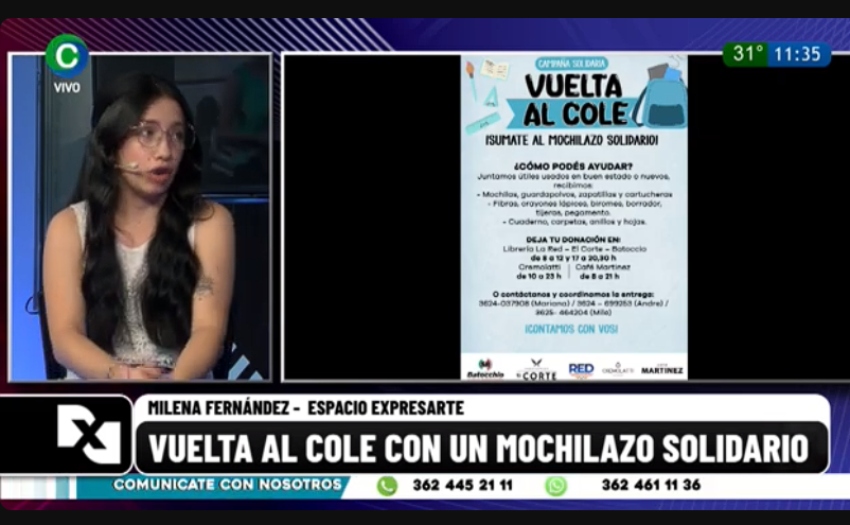 Mochilazo solidario para colaborar con familias del Gran Resistencia en la “vuelta al cole” Mochilazo solidario para colaborar con familias del Gran Resistencia en la “vuelta al cole”