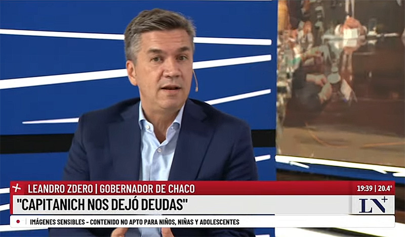 Leandro Zdero alertó por la millonaria deuda de la provincia de Chaco: “Estoy pagando la fiesta de Capitanich” Leandro Zdero alertó por la millonaria deuda de la provincia de Chaco: “Estoy pagando la fiesta de Capitanich”