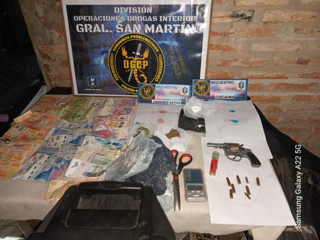 Secuestraron cocaína y marihuana en un allanamiento en Pampa del Indio