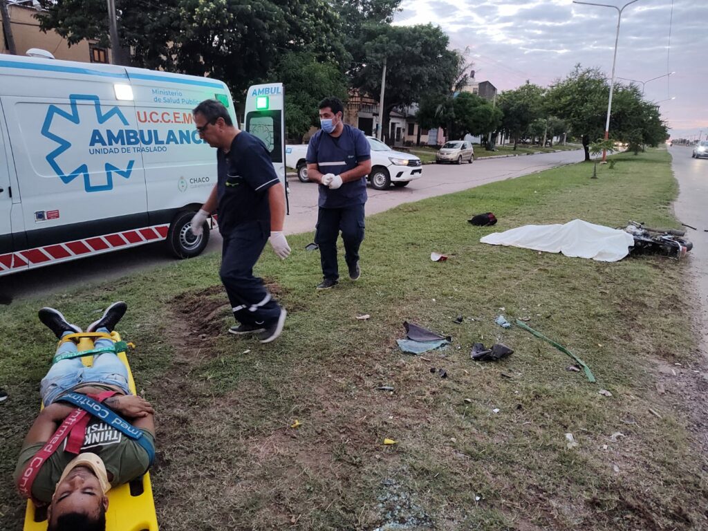 Choque en la zona oeste de Resistencia deja como saldo un motociclista muerto
