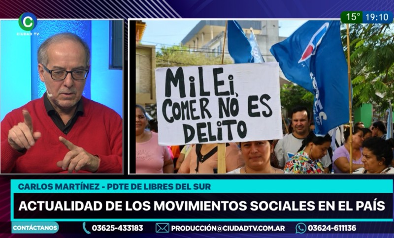 “Este gobierno tiene un objetivo declarado de aniquilar a las organizaciones sociales”, afirmó Carlos Martínez “Este gobierno tiene un objetivo declarado de aniquilar a las organizaciones sociales”, afirmó Carlos Martínez