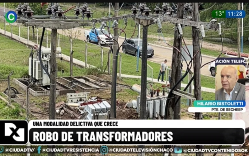Robo de transformadores: “Pensamos que hay una banda específica dedicada a esto por cómo acceden y los maniobran” Robo de transformadores: “Pensamos que hay una banda específica dedicada a esto por cómo acceden y los maniobran”