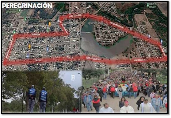 Más de 160 policías custodian la peregrinación a Santa Rita Más de 160 policías custodian la peregrinación a Santa Rita