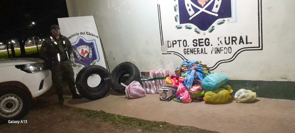 Secuestran ocho cubiertas nuevas y mercadería que eran transportadas de manera ilegal