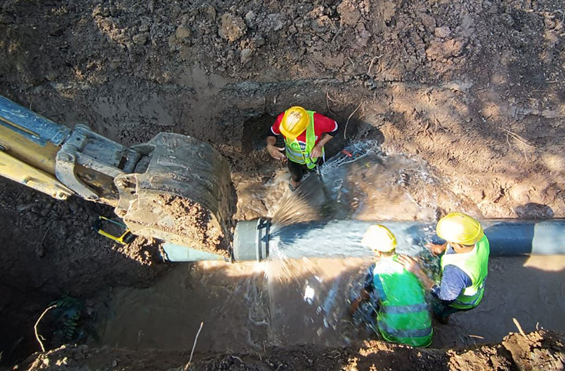 SAMEEP reparó tramo del Acueducto Central-Cisterna Norte en Resistencia SAMEEP reparó tramo del Acueducto Central-Cisterna Norte en Resistencia