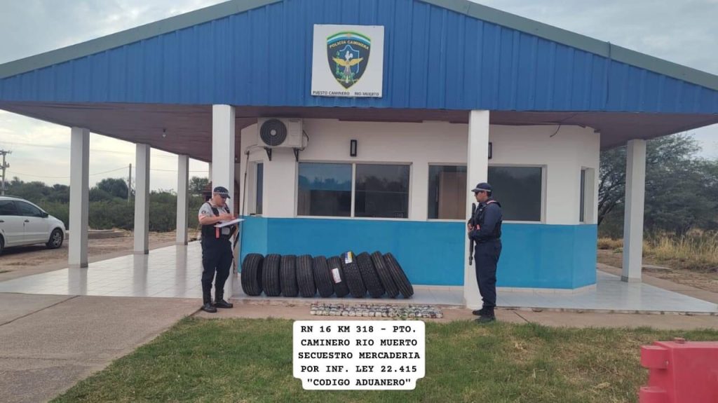 Policía Caminera secuestró neumáticos sin aval aduanero