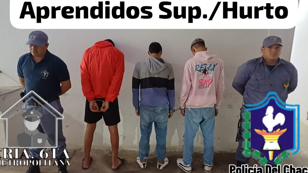 Robo “piraña” en Resistencia: detienen a tres personas con lo robado