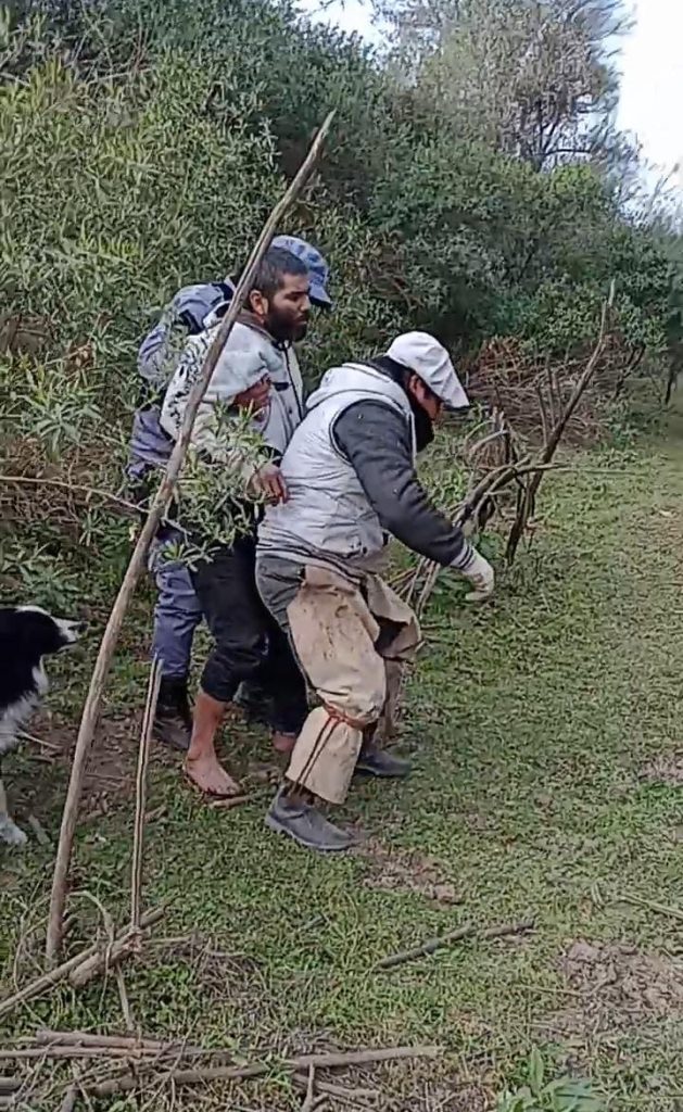 Rescataron a un hombre que se había perdido en el monte