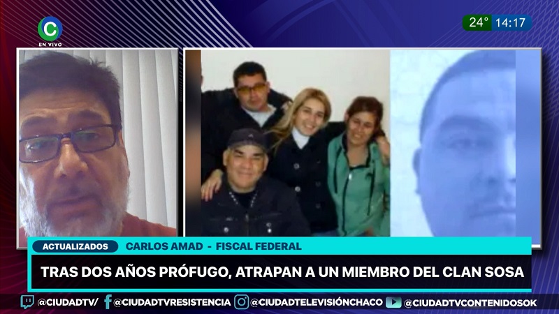 Cayó otro de los integrantes del Clan Sosa: “Todos son importantes porque ninguno está sindicado como jefe” Cayó otro de los integrantes del Clan Sosa: “Todos son importantes porque ninguno está sindicado como jefe”