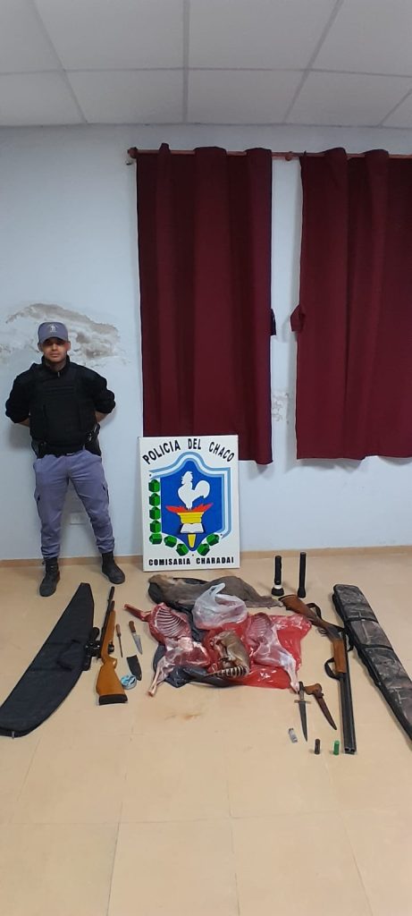 Incautaron armas de fuego y animales faenados en patrullajes rurales en Charadai