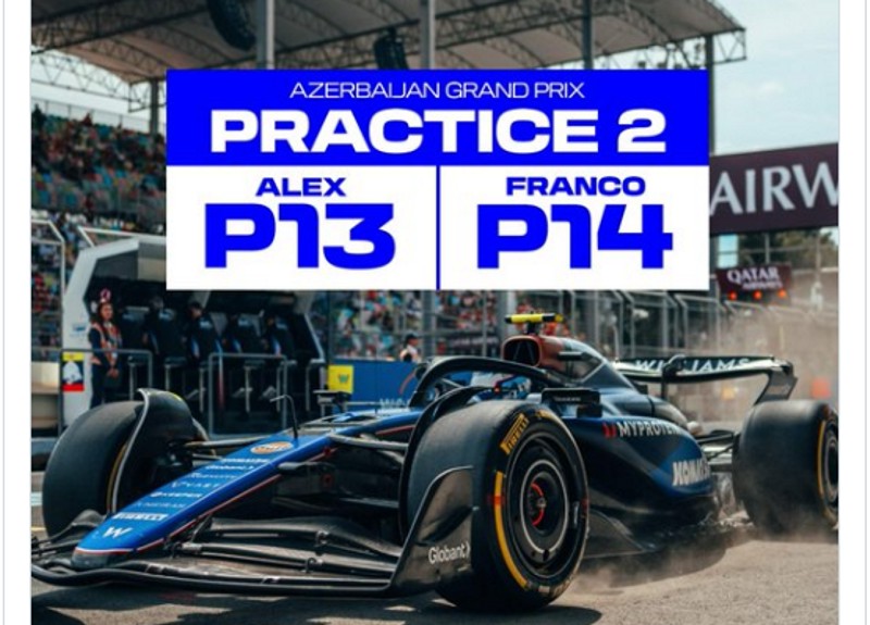 Buena labor de Franco Colapinto en las prácticas del Gran Premio de Azerbaiyán Buena labor de Franco Colapinto en las prácticas del Gran Premio de Azerbaiyán