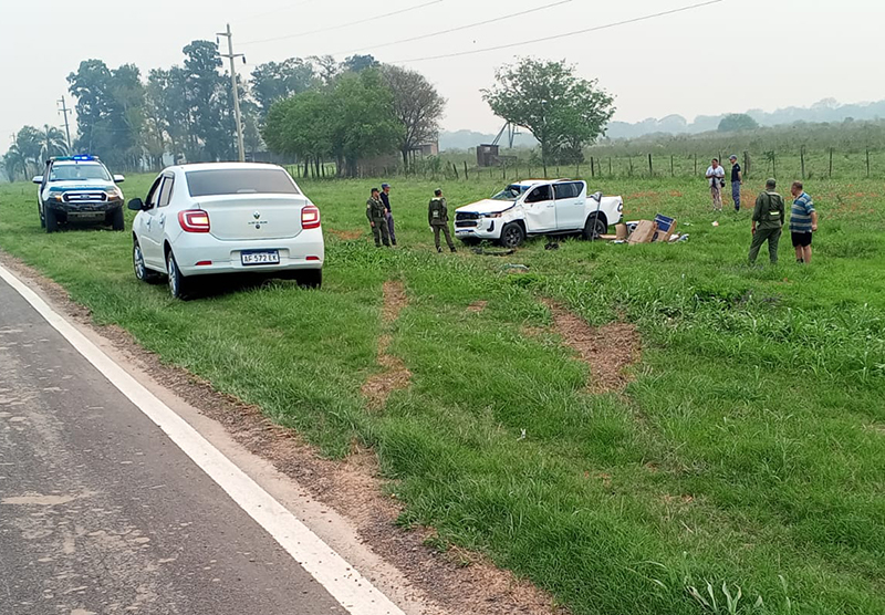 Murió la conductora de una camioneta tras despistar en la Ruta 11 Murió la conductora de una camioneta tras despistar en la Ruta 11