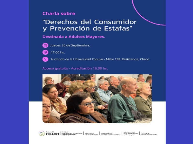 Capacitarán a adultos mayores sobre derechos del consumidor y prevención de estafas Capacitarán a adultos mayores sobre derechos del consumidor y prevención de estafas
