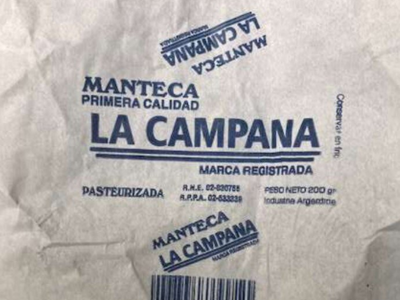 La Anmat prohibió la manteca marca “La Campana” La Anmat prohibió la manteca marca “La Campana”