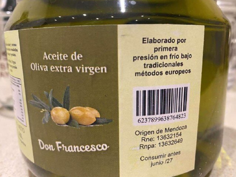 La Anmat prohibió el aceite de oliva “Don Francesco” La Anmat prohibió el aceite de oliva “Don Francesco”