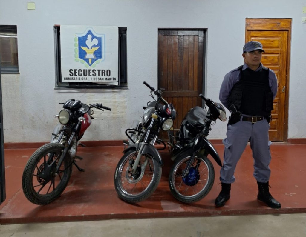 General San Martín: secuestran nueve motos y detienen a dos jóvenes