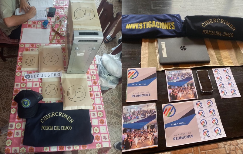 Allanamientos y secuestros por presunto caso de estafa piramidal que involucra a más de 2 mil personas en Chaco Allanamientos y secuestros por presunto caso de estafa piramidal que involucra a más de 2 mil personas en Chaco