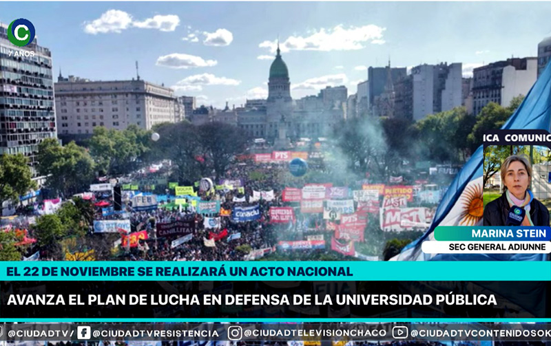 Stein: “Se desarrollan acciones para dar visibilidad regional a la protesta universitaria” Stein: “Se desarrollan acciones para dar visibilidad regional a la protesta universitaria”