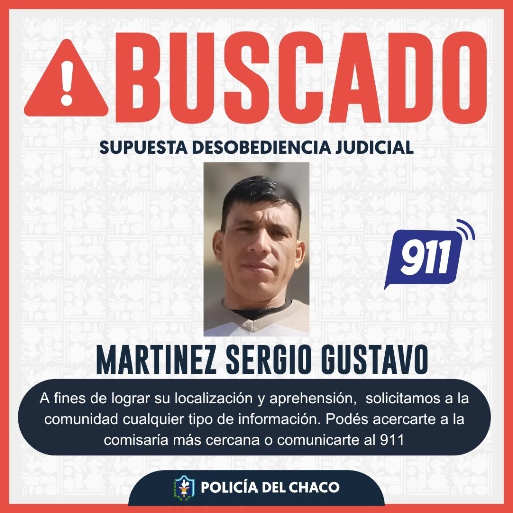 Por desobediencia judicial, la policía busca a un sujeto acusado de violencia de género Por desobediencia judicial, la policía busca a un sujeto acusado de violencia de género