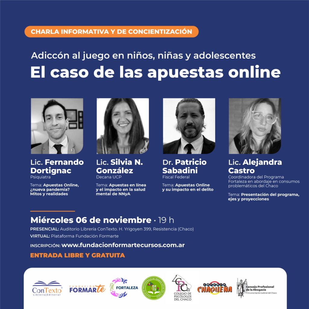 Charla informativa sobre la adicción al juego y apuestas online en niños, niñas y adolescentes