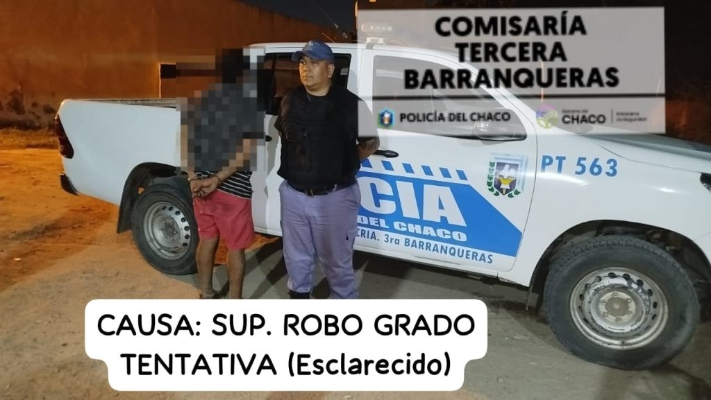 Dos detenidos en Barranqueras: uno por violencia de género y otro por hurto