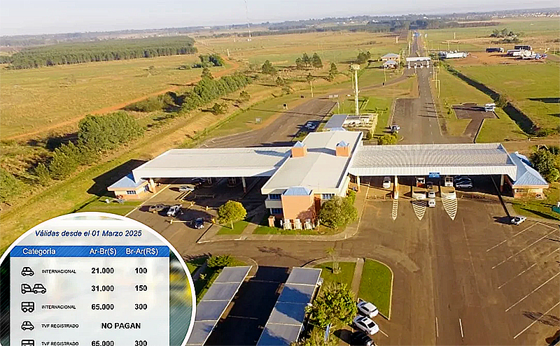 Cruzar desde Corrientes a Brasil ahora sale más caro: aumentaron las tarifas Cruzar desde Corrientes a Brasil ahora sale más caro: aumentaron las tarifas