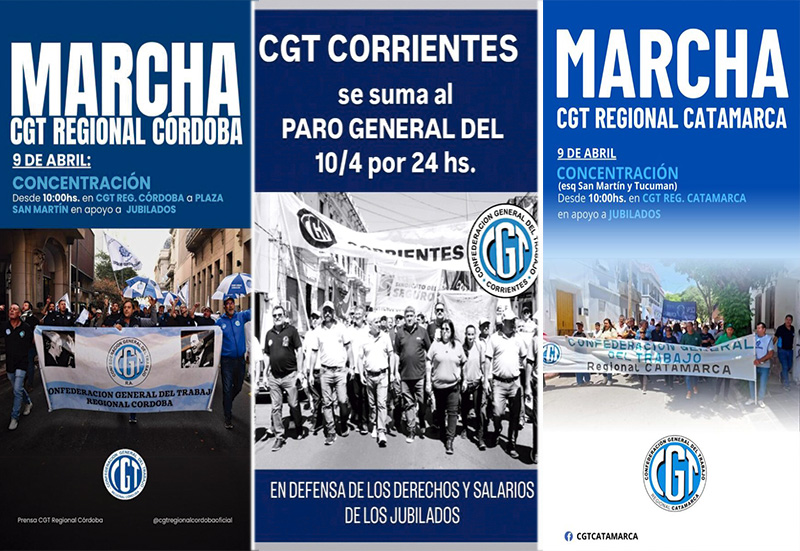 Las regionales de la CGT presionan para profundizar las protestas contra Milei este miércoles Las regionales de la CGT presionan para profundizar las protestas contra Milei este miércoles