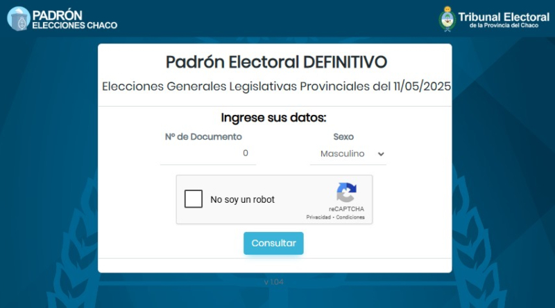 Está disponible el padrón definitivo para las elecciones legislativas del 11 de mayo Está disponible el padrón definitivo para las elecciones legislativas del 11 de mayo