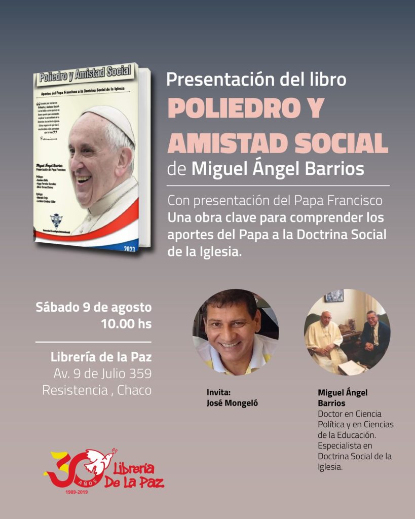 Presentan en Resistencia un libro sobre el aporte del Papa Francisco a la Doctrina Social de la Iglesia
