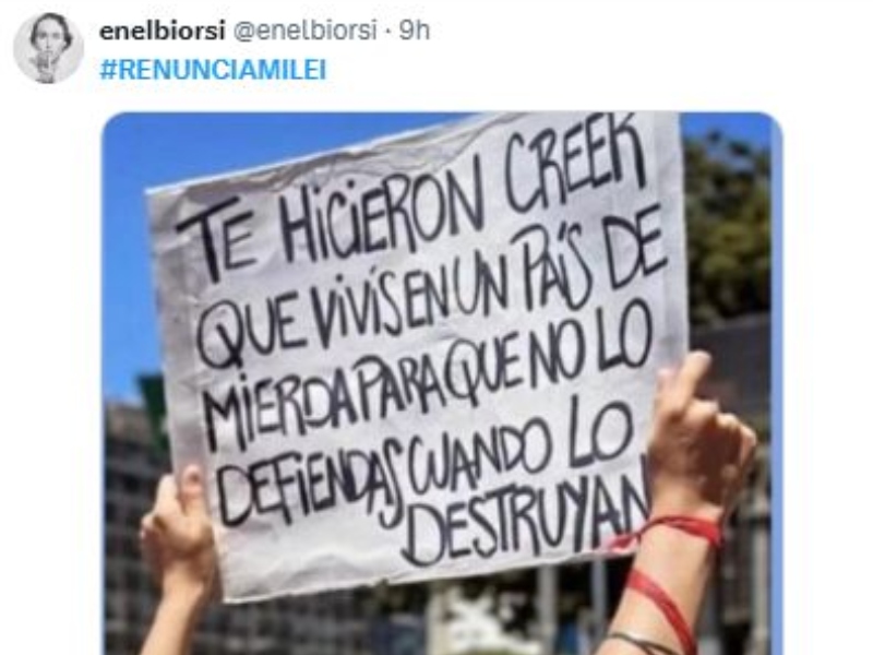 #RenunciaMilei: las redes no le dan tregua ni en el fin de semana al Gobierno #RenunciaMilei: las redes no le dan tregua ni en el fin de semana al Gobierno