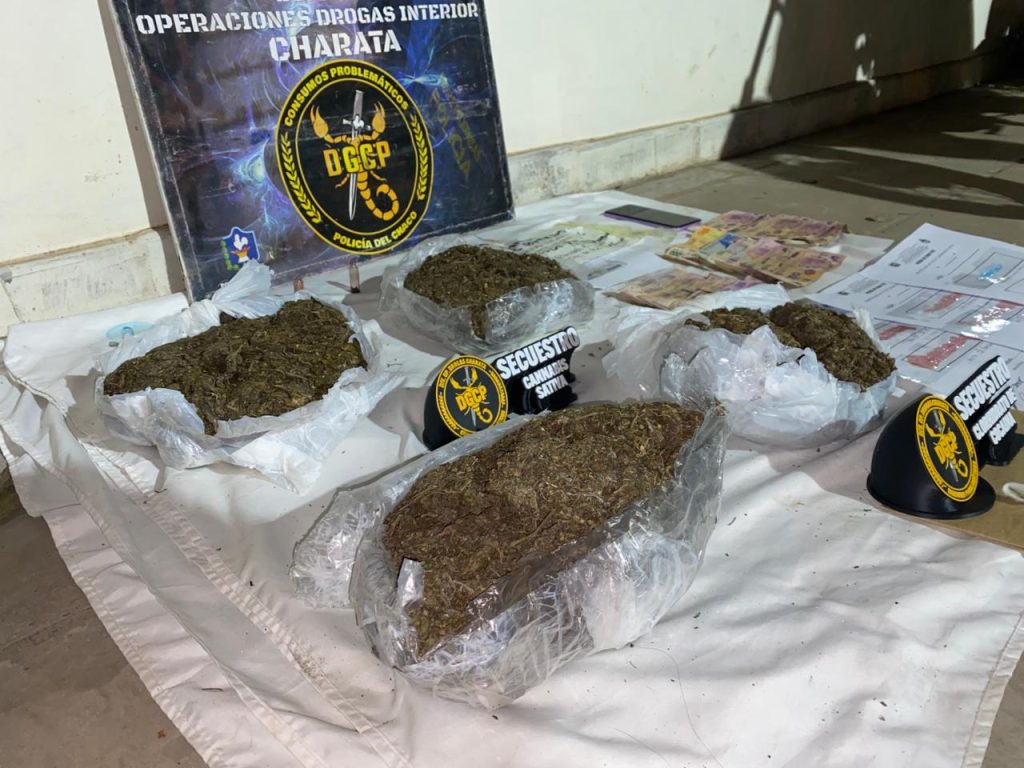 Detuvieron a una pareja con más de dos kilos de marihuana