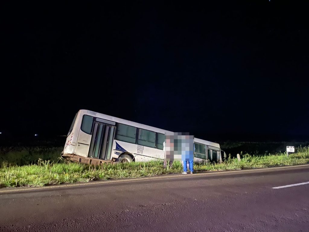 Un colectivo despistó en cercanías de Laguna Blanca: no se registraron heridos