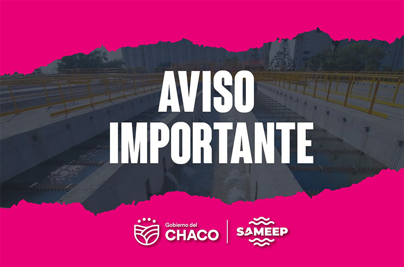 SAMEEP realizará trabajos de mantenimiento este jueves en el Primer Acueducto del Interior SAMEEP realizará trabajos de mantenimiento este jueves en el Primer Acueducto del Interior