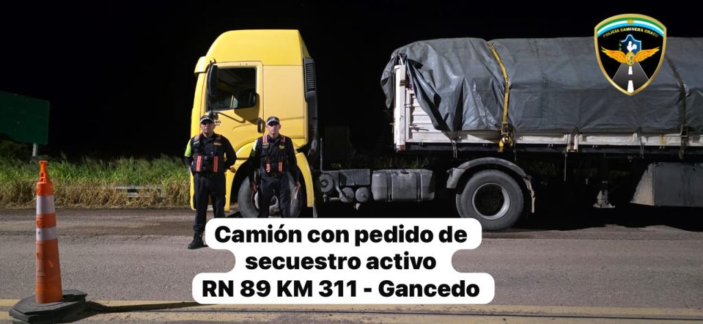 En Charata, identificaron un camión que tenía pedido de secuestro