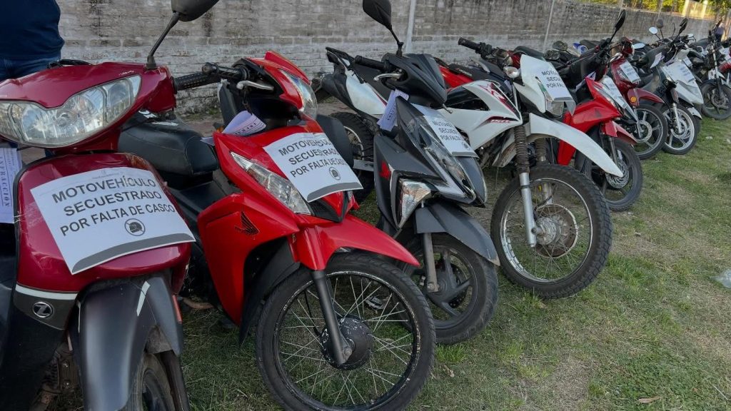Operativo de control de casco: un detenido y más de 90 motos secuestradas en Resistencia