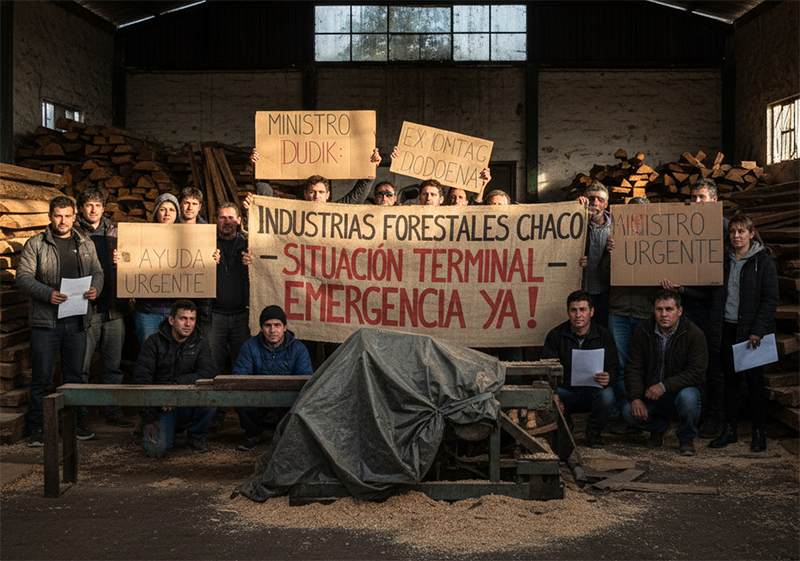 Industriales forestales del Chaco insisten que es terminal la situación del sector y piden declaración de emergencia Industriales forestales del Chaco insisten que es terminal la situación del sector y piden declaración de emergencia