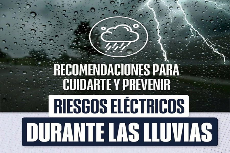 Ante las lluvias, SECHEEP pide extremar cuidados con la electricidad Ante las lluvias, SECHEEP pide extremar cuidados con la electricidad